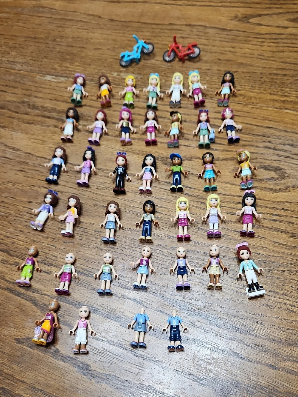 39 Lego Figures & 2 Bicycles